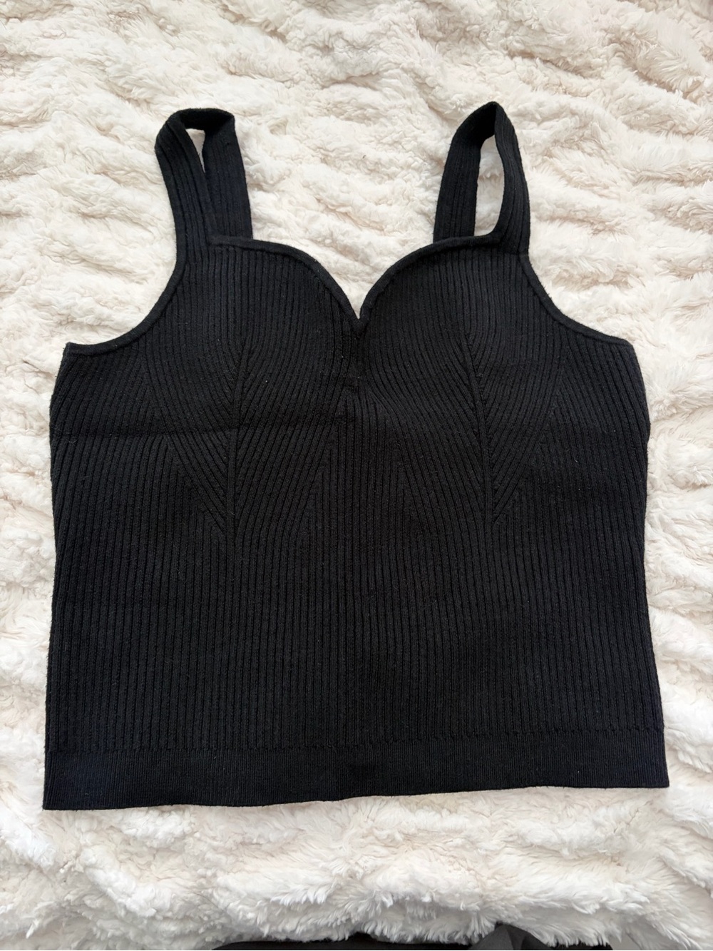 Abercrombie Black Ribbed Knit Tank Top